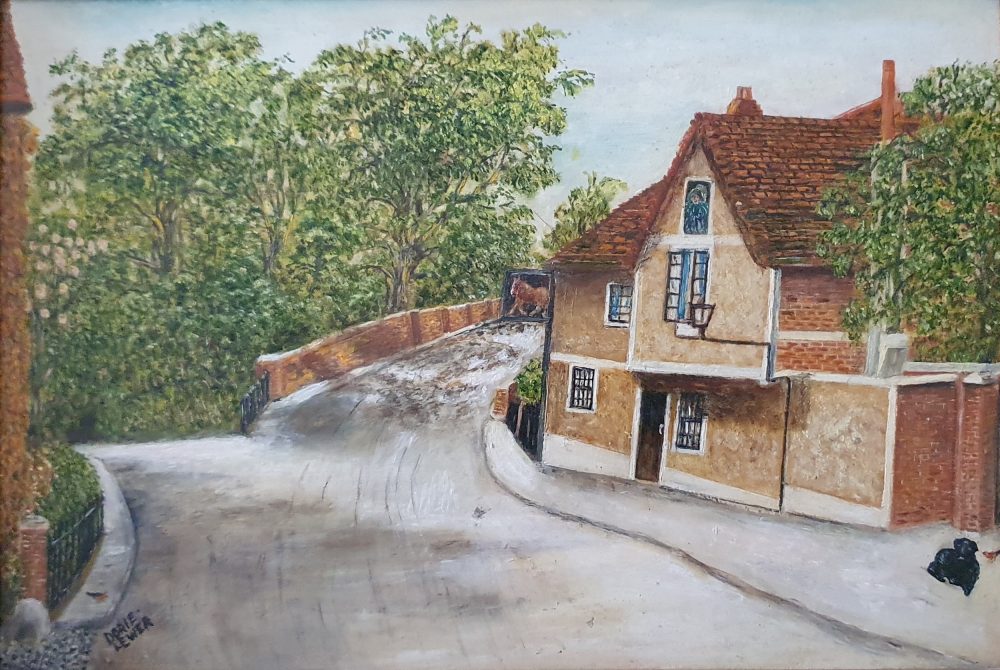 The Running Horse & Leatherhead Bridge by  D Lewer (née Arthur)